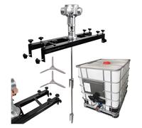 Air Agitator,Electric Tank Mixer Machine, Commercial Paint Stirring Machine with Support Hanger,Paint Mixing Equipment,for Ink Dissolver Agitator,(Small5cylinders)