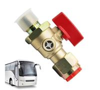Air Brake Shutoff Valve - M18x1.5 Brass Construction, 150 PSI Pressure Rati