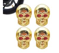 Air Caps - Tire Stem Covers | Valve Protector Caps, Motorcycle Valve Cap, 4pcs Skull Motorcycle Valves Stem Capss - Cool Car Tire Air Valves Capss for Cars, Trucks, Bikes, Motorcycles, Bicycles