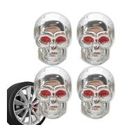 Air Caps - Tire Stem Covers | Valve Protector Caps, Motorcycle Valve Cap, 4pcs Skull Motorcycle Valves Stem Capss - Cool Car Tire Air Valves Capss for Cars, Trucks, Bikes, Motorcycles, Bicycles