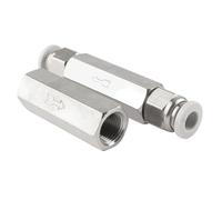 Air Check Valve 6mm 8mm 10mm 1/4 OD Hose One Way Gas Single Brass Compressor Pipe Fitting Adapter(PURPLE)