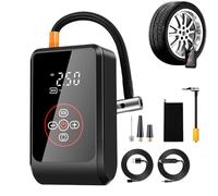 Air Compressor, Cordless Inflator Pump, Auto Shut-Off Electric Device, Rechargeable with Led Screen, Ideal for Car, Motorcycle, Bike, Ball, Camping, Vehicle Use 37.68 Inches