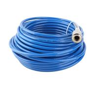Air Compressor High Pressure Pipe, Air Pneumatic PU Hose with 1/4in NPT Aluminum Connector, 5mm Inner 8mm Outer Diameter, 20m Flexible Tubing for Auto Repair Garage Workshop (Azul)