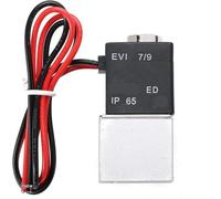 Air Compressor Solenoid Valve 1/4 Normally Closed 12V 24V 110V 220V Voltage For Air Water Oil Pneumatic Aluminum Solenoid Valves(Red,24V DC)