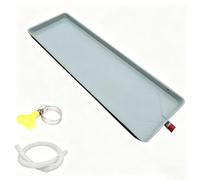 Air Conditer - Bandeja de drenaje de condensado con orificio de drenaje y manguera, colector de agua de 48 x 10.2 x 1.2 pulgadas para sistemas de bomba de calor y CA dividida en interiores y