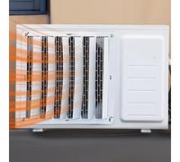 Air Conditer r Cover - Protector cuadrado de CA Cressor que protege contra el flujo de aire directo, protección del condensador de bomba de calor (43 cm)