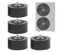 Air Conditioner Anti Vibration Pads, 4-Piece Anti-Vibration Base, 3.15x3.35 Inches Pad with Rubber Build, HVAC Damping Support, Mounting Block with Industrial Style, Installation Tool for Outdoor Unit