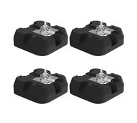 Air Conditioner Base Pad Set - Heavy Duty Anti-Vibration Mats For Split Systems | 500kg Load Capacity Support Bracket For 9000-60000 BTU AC Units, Noise Reducing Outdoor Mount, 4*Pc