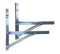 Air Conditioner Bracket, Ac Support Rack, Stainless Steel Mount, Heavy Duty Load Capacity, Outdoor Weatherproof Use, 50 x 5.6 x 5.6 cm/19.69x2.2x2.2 pulgadas, Silver. 1 pieza, 2000 g