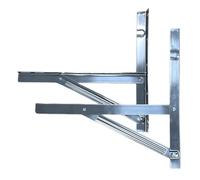 Air Conditioner Bracket, AC Wall Mount Bracket, Space Saving Design, Rust Resistant Finish, Stainless Steel Stand for Outdoor Balcony Patio Use, 19.69x2.2x2.2 Inches Silver 2000g