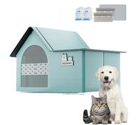 Air Conditioner Cat House,Pet Cooling House with Removable Pad & Ice Pack,Portable Upgraded Dog House with AC Suitable For Small,Medium and Large Dogs and Cats