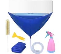 Air Conditioner Cleaning Kit, MiniSplit AC Dust Cover with Tools, Wall Mounted Washing Protector, Perfect for Air Conditioning Maintenance, Household Cleaning Equipment, 107x56cm Yellow Blue