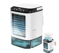 Air Conditioner, Cooling Fan, 9.4x6.5 inches, Evaporative Mist Humidification Feature, AC Room Cooler, Compact Three-Speed Size, Home Bedroom Dorm Camping Living Room Travel Picnic Fishing Beach