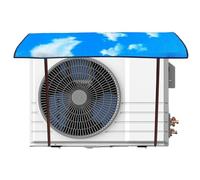 Air Conditioner Cover, Ac Unit Guard, Waterproof Dustproof Shield, Sun-Resistant Polyester Build, Foldable Outdoor Protection, Home Dorm Hotel Use, General Size, Gray, 1 Piece