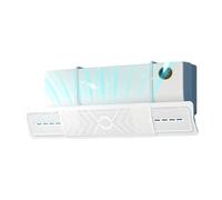 Air Conditioner Deflector, Adjustable Ac Blowing Cover, 60 to 94cm No Drill Anti-Direct Blowing Shield for Bathroom Bedroom Workplace Dorm, Easy Installation, Prevents Cold Drafts and Improves Comfort