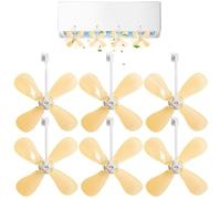 Air Conditioner Deflector Fan - 6 Piece Adjustable Anti Wind Air Flow Control Set, Cooling Vent Redirect Panel, Room Comfort Airflow Guide, Wall Ceiling Mounted Ac Wind Shield For Home Office Use
