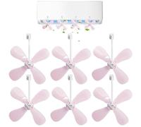Air Conditioner Deflector Fan - PP Material, Adjustable Anti-Wind Diverter, Airflow Deflector | 6 Piece Vent Redirector For Home, Bedroom, Office, Dorm, School, Car, RV, Garage And Wall Mounted AC Uni