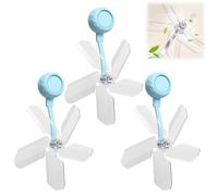 Air Conditioner Deflector, Suction Cup Duct Airflow Redirector Set of 3, Anti-Direct Blowing Guide Fan 360° Adjustable Wind Direction, ideal for Home Room (Blue)