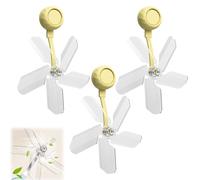 Air Conditioner Deflector, Suction Cup Duct Airflow Redirector Set of 3, Anti-Direct Blowing Guide Fan 360° Adjustable Wind Direction, ideal for Home Room (amarillo)