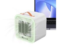Air Conditioner Fan, Rechargeable Personal Cooling Fan With 3 Speeds, Portable Mini Cooler For Bedroom, Dorm, Living Room, Apartment, Office, Camping, Summer Travel Essentials, 6.1x5.12x6.3 In
