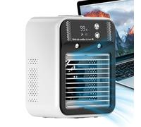 Air Conditioner Fan - Small Personal Cooling Ventilador | Air Conditioner Cooling Fan | ABS Small Adjustable AC Long Lasting Device For Tower Desk Offices Home Outdoor Camping RV Floor Multiple Scenes