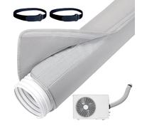 Air Conditioner Hose Cover Wrap - Polyester 148x50cm | Duct Vent Cover Sleeve, Adjustable Waterproof Three Layer Insulated Guard Shield | Energy Efficiency Pipe Protection For Home Office Apartment