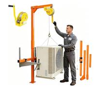 Air Conditioner Lifting Tool Outdoor Unit Installation Bracket + Manual Winch Hoist for Outdoor AC Unit Installation Complete Disassembly Lifting Set Easy Setup 150kg Capacity 15m (10m)