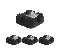 Air Conditioner Pad, Heavy-Duty Base Mount Bracket, 4-Piece Anti-Vibration Support Mats, Perfect for 9000-60000 Btu Split Systems and Outdoor Ac Unit Stability, 15x15x8.5cm Black
