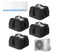Air Conditioner Pad Set, Heavy Duty Base Bracket With 4 Anti-Vibration Mats, Supports 9000-60000 BTU Split Systems, 500kg Load Capacity, Perfect For Outdoor AC Unit Noise Reduction