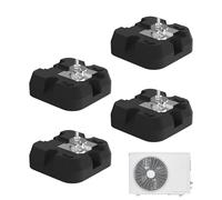 Air Conditioner Pads, Ductless Outdoor AC Base Support, Heavy-Duty Shock Absorbing Mat, 500kg Load Capacity, 4 Pieces for Stable Ground Floor Outdoor Unit Installation