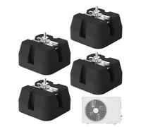 Air Conditioner Pads, Ductless Outdoor AC Base Support, Heavy-Duty Shock Absorbing Mat, 500kg Load Capacity, 4 Pieces for Stable Ground Floor Outdoor Unit Installation