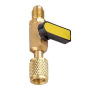 Air Conditioner Refrigerant Charging Safety Valve - R22 Refrigerant Ball Valve | Brass Refřigerant Shut-Off Vaļve| Connecting Hose And R410a Adapter Set, Refrigeration Tools