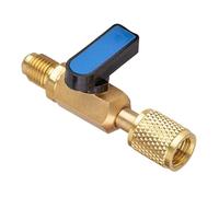 Air Conditioner Refrigerant Charging Safety Valve - R22 Refrigerant Ball Valve | Brass Refřigerant Shut-Off Vaļve| Connecting Hose And R410a Adapter Set, Refrigeration Tools