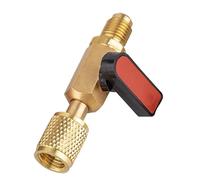 Air Conditioner Refrigerant Charging Safety Valve - R22 Refrigerant Ball Valve | Brass Refřigerant Shut-Off Vaļve| Connecting Hose And R410a Adapter Set, Refrigeration Tools