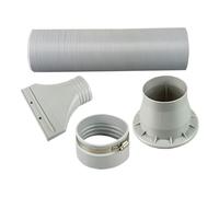 Air Conditioner Vent Kit, Exhaust Hose Extension, Easy Install Compact Lightweight Secure Fit Portable Leak Proof Space Saving, AC Adapter for Home Apartment, White