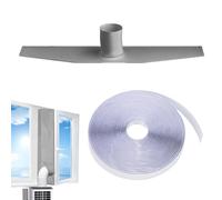 Air Conditioner Window Seal Kit - Secure Waterproof Seal Without Drilling | No-Drill 158 Inch Portable AC Vent Kit | For Home Dormitory Hotel Room Classroom Small Retail Store, Adhesive Fastener, Univ