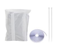 Air Conditioner Window Seal, Portable AC Vent Kit, No Drilling Polyester Zipper and Fastener Closure, Ideal for Home, Apartment, Living Room Use, 118.11x12.6 Inches White 245g