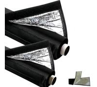 Air Conditioning Pipe 3 Layers HVAC Copper Pipe Insulation Cover, Oxford Flexible Outdoor Pipes Lines Insulation Cover for Sunscreen Waterproof High Temperature (Black *2)