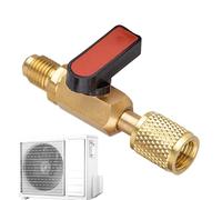 Air Conditioning Refrigerant Charging Valve - Brass Connect Fittings, Precision Air Condition Safety Valve with Low-Loss Design, R410A/R22 Charging Adapter, HVAC Maintenance Tool for Home Dorm