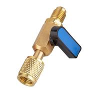 Air Conditioning Refrigerant Charging Valve - Cooling Connector Fixture, Precision Threaded Service Coupler, Resistant Pressure Regulation Accessory Refrigeration Transfer Equipment