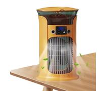 Air Cooler, Humidifying Fan, 3 Wind Modes, LED Night Light, Quiet, Energy Saving, Portable Design, Easy Refill Tank, Perfect for Dorm, Bedroom, Office, Kids Room, Camping, Study, (ABS)