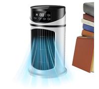 Air Cooler, Humidifying Fan to Desk, 12.6x7.48x7.48 Inches 3 Wind Speed Personal Cooling Device with Light, Portable Mini Fan for Bedroom, Dorm, Office, Camping, Apartment, Kids Room