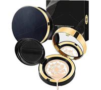 Air Cushion BB Cream Waterproof Foundation Water Bead Tricolor Latte Concealer Cushion Moisturizing Concealer Makeup Long Lasting Matte for All Skin Types (Bright White, 5cm)
