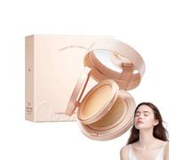Air Cushion CC Crema y Polvo prensado 2 en 1, corrector BB crema líquida, minimiza los poros y líneas finas, impermeable y duradero para todos los tipos de piel (Ivory)