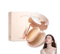 Air Cushion CC Crema y Polvo prensado 2 en 1, corrector BB crema líquida, minimiza los poros y líneas finas, impermeable y duradero para todos los tipos de piel (natural)