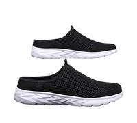 Air Cushion Slip-On Walking Shoes Mens,Men's Orthopedic Diabetic Trainers Comfortable Backless Beach Slippers Mesh Non-Slip Mule Platform Sneakers Footwear Achilles Tendonitis Backless Trainers