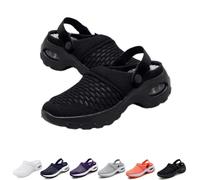 Air Cushion Slip-On Walking Shoes Orthopedic Diabetic Walking Shoes Women's Orthopedic Clogs with Air Cushion Support to Reduce Back and Knee Pressure (Black,39)