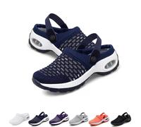 Air Cushion Slip-On Walking Shoes Orthopedic Diabetic Walking Shoes Women's Orthopedic Clogs with Air Cushion Support to Reduce Back and Knee Pressure (Blue,40)
