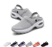 Air Cushion Slip-On Walking Shoes Orthopedic Diabetic Walking Shoes Women's Orthopedic Clogs with Air Cushion Support to Reduce Back and Knee Pressure (Gray,40)