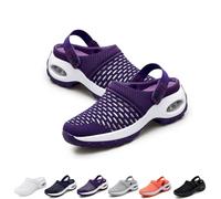 Air Cushion Slip-On Walking Shoes Orthopedic Diabetic Walking Shoes Women's Orthopedic Clogs with Air Cushion Support to Reduce Back and Knee Pressure (Purple,41)